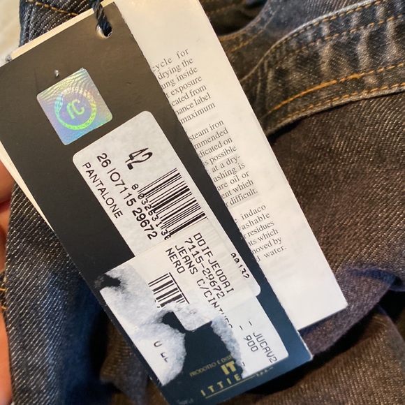 NWT Just Cavalli wide leg bell bottoms jeans by Roberto Cavalli sz 42 NEW 30” - Picture 12 of 12